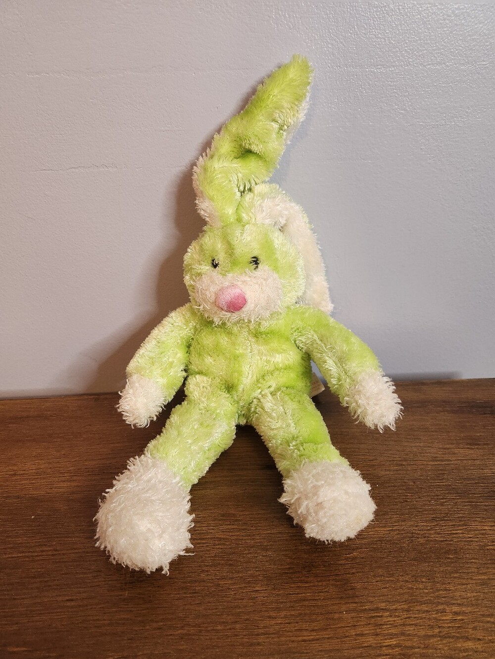 Dandee Collectors Choice Easter Bunny Rabbit Plush Green Poseable Ears